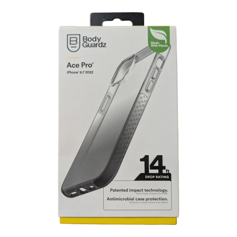 J4. BodyGuardz‎ Ace Pro Case for Apple iPhone 14 Plus - Smokey Ombre Clear